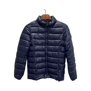 AQUA PACKABLE DOWN  PUFFER JACKET. NAVY BLUE